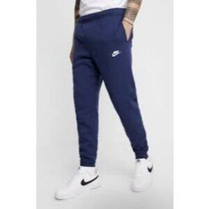 Nike Men's Sportsclub Fleece Pants Joggers Navy Blue Size XL NEW WITH TAGS!